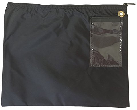 Interoffice Mailer 200 Denier Transit Sack Zipper Bag Black (14x11) by Cardinal Bag Supplies