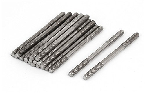 Sourcingmap M3x45mm 304 Stainless Steel Double End Threaded Stud Screw Bolt 20pcs