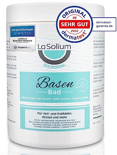 LaSolium Basenbad, Basisches Badesalz zur Entsäuerung, DERMATEST SEHR GUT, 650g