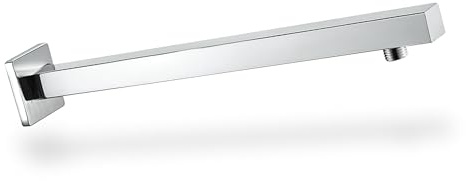 SANIDELL Brausearm (BL-AM 3) Länge 40cm Wandarm Duscharm Eckig für Kopfbrause Regenduschkopf Wandmontage Duschkopfarm,Messing Verchromt