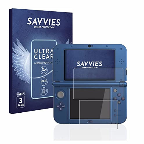 savvies Protector Pantalla para Nintendo New 3DS XL (6 Unidades) Película Ultra Transparente