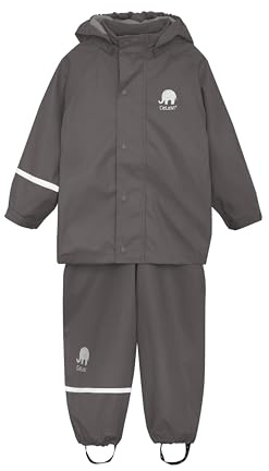 CeLaVi Jungen CeLaVi zweiteiliger Regenanzug in vielen Farben Regenjacke,,per pack Grau (Grey 174),(Herstellergröße:90)