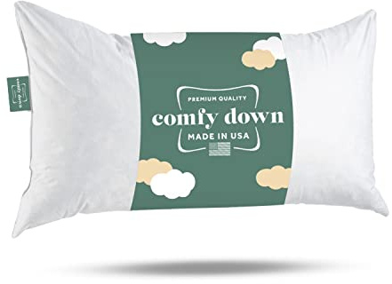 ComfyDown Decorative Throw Pillow Insert, Down and Feather Fill, 100% Cotton Cover, 233 Thread Count - Made in USA (14 X 36)