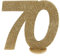 cama24com XXL Tischdeko Zahl 70 Geburtstag Gold Glitzer 1 Stück Party-Deko Palandi®