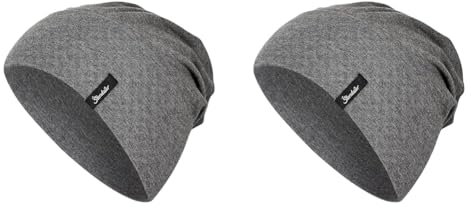 Sterntaler OCS Beanie melange - Lässige Slouch Beanie Mütze aus Melange Singlejersey (Bio) - Unisex Kopfbedeckung - variabel tragbar - Baby und Kinder Übergangsmütze- asphalt, Größe 49