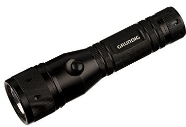 Grundig 871125290040 LED-Taschenlampe, Aluminium, schwarz, 14 x 6 x 34 cm