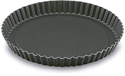 Lacor 68882 Moule à Tarte Dentelé Aluminium Antiadhésiférent 28 cm, Noir
