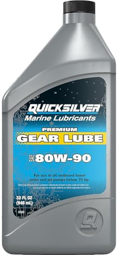 Quicksilver by Mercury Marine 80W-90 Premium Gear Lube, Marine Engine, 946,2 g