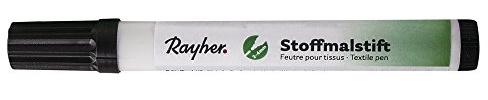 Rayher Stoffmalstifte, Dicke Spitze, schwarz, 3825401
