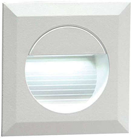 ML NH019W - 230VRECESSED IP54 SQUARE INDOOR/OUTDOOR LED GUIDE/STAIR/WALL LIGHT WHITE LED