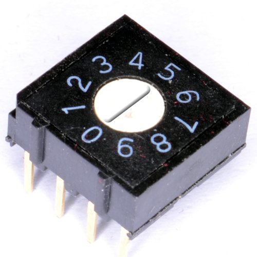 kenable Rotary DIP Switch 10mm x 10mm Alloy Copper 25mA 50V
