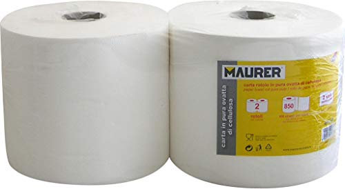 MAURER 02670080 Papel Secamanos Industrial 800 Servicios (2 Rollos), Multicolor, único
