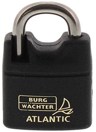Burg-Wächter NI.SB Vorhängeschloss, 5 mm Bügelstärke, 2 Schlüssel, Atlantic 217 F 30 NI SB, 30 mm, Schwarz