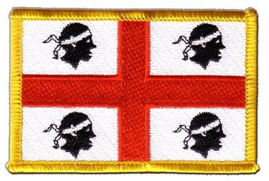 Aufnäher Patch Flagge Italien Sardinien - 8 x 6 cm