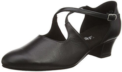 Diamant 052-102-034 Chaussures de Danse pour Femme-Standard et Latin Salon, Noir, 39.5 EU