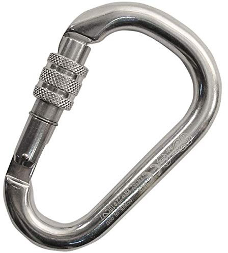 Kong. HMS Napik Screw Sleeve. Moschettone in Alluminio con Ghiera a Vite. Design a Base Larga. Sistema Keylock Anti-Impiglio. Arrampicata e Uso Professionale. EN 362/B, EN 12275/H. Peso 80g.