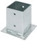 Alberts 216245 Porta palo da avvitare, per pali di legno rotondi o quadrati, zincato a caldo, 101 x 101 mm