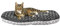 Nobby Kissen oval SEOLI dunkelgrau / hellgrau L x B: 63 x 40 cm