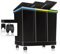 SMARTY Ecobin, 3 Behälter für die getrennte Abfallentsorgung, insgesamt 63 L - 55 x 34 x 50 cm, Schwarz