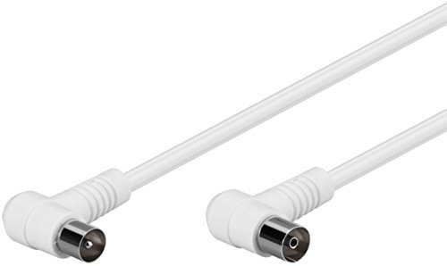 Goobay 67355 - Cable de conexión acodado para antenas (80 dB), doble apantallado, 3,5 m