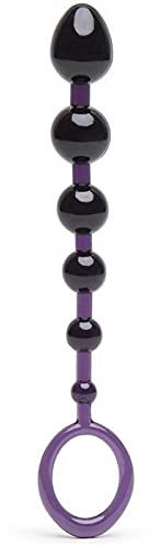 Lovehoney Anal Beads Sex Toy Silicone Dildo Adult Toy for Couples, Purple | 6.5 Inch, Waterproof, Flexible, Anal, Beginner, Dual Stimulation, for Men and Women