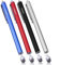 MEKO 4 Pcs universelle tactile capacitif Stylos Replaceable microfibres Astuce Stylus + 4 Conseils de remplacement et 1 x Screen Cleaning Pad (Noir / Argent / Rouge / Bleu foncé)