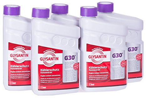 5x 1,5 L Liter Glysantin® G30® Kühlerfrostschutz Frostschutzmittel Frostschutz Kühlerschutz Kühlmittel Konzentrat Kühler Frost Schutz Mittel rotviolett
