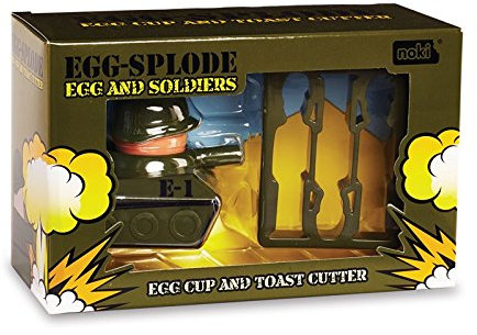 Eierbecher 2er Set +Egg-Splode+ / Eierbecher & Toastschneider aus Kunststoff