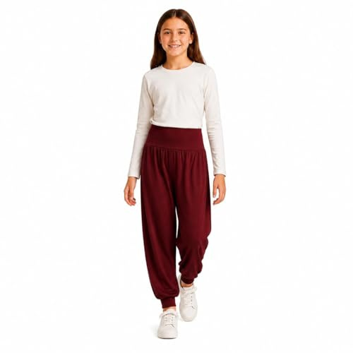 A2Z 4 Kids Girls Ali Baba Harem Trousers - Ali Baba Trouser Wine 13