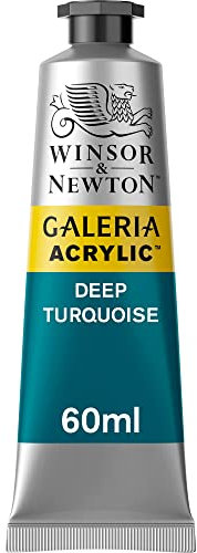 Winsor & Newton Galeria Tubo De Pintura Acrílica, Turquesa Oscuro, 60 ml (Paquete de 1), 60
