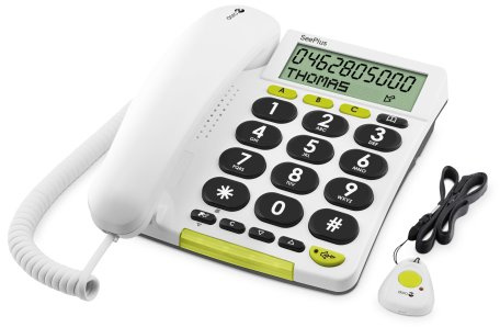 Doro SeePlus 314ci, Schnurgebundenes sprechendes Großtastentelefom für Sehbehinderte mit sprechenden Tasten, weiß