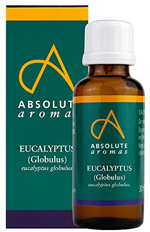 Absolute Aromas Olio Essenziale di Eucalipto 30 ml - 100% Puro, Naturale e Non Diluito - Un Olio Antisettico e Antibatterico per Lenire e Pulire - Da utilizzare in Aromaterapia e Diffusori