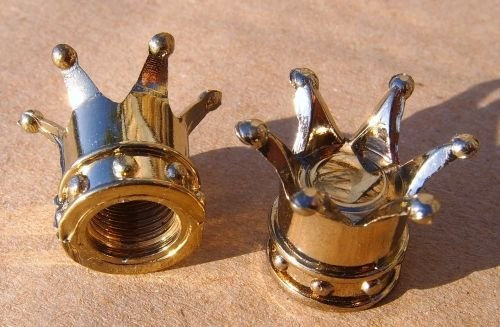 Classic Cycle Ventilkappen Krone Gold