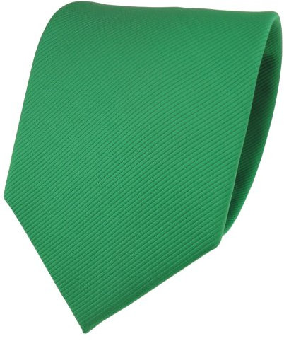 TigerTie Designer Krawatte grün knallgrün leuchtgrün Uni Rips - Binder Tie