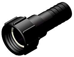 Raccord femelle 2 S60x6 - Male Cannelée Droit Ø 38mm