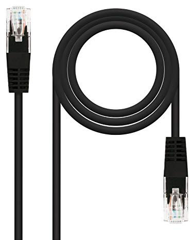 NanoCable 10.20.0110-BK - Cable de red Ethernet RJ45 Cat.5e UTP AWG24, Negro, latiguillo de 10mts