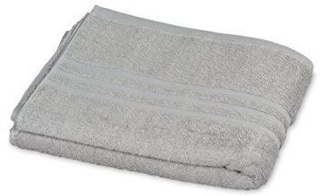 Gözze - Elegantes Saunatuch, Sylt, 100% Baumwolle, Dichtes Grundgewebe (440 g/m²), 70 x 200 cm - Silber