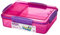 Sistema 975ml Multi Compartment Snack Attack Duo Lunch Box Pink