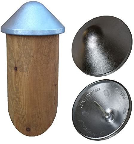 Gartenwelt Riegelsberger Pfostenkappe rund ø 110 mm Aluminium Kappe für Pfosten mit Dorn Zaunkappe Abdeckkappe