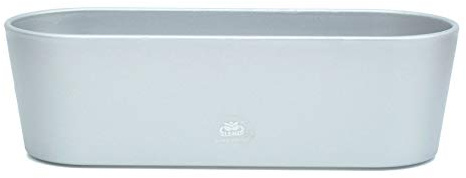 Kunststoff Flori Blumenkasten Silber L 36.0 cm B 13.5 cm H 11.0 cm