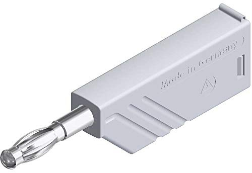 SKS-HIRSCHMANN Bananenstecker, männlich, Ø der Stifte: 4 mm, LAS N WS, weiß, 934100107, Weiß, 1 Stück