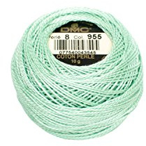 DMC 116 8-955 Pearl Cotton Thread Balls, Light Nile Green, Size 8