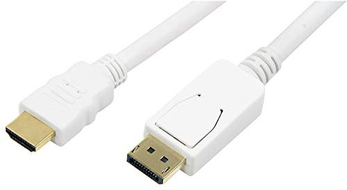 LogiLink CV0055 Câble DisplayPort vers HDMI 2 m Blanc