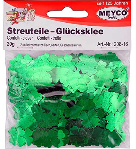 Streuteile Glücksklee, grün glänzend - 20gr.