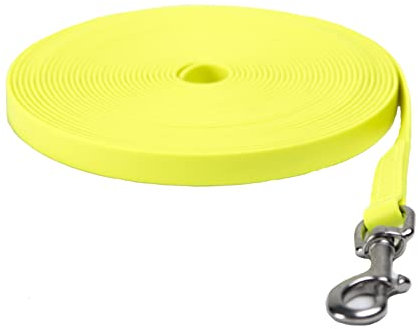 MJH Bio Thane Leine 2m lang/19mm breit neon gelb mit Handschlaufe