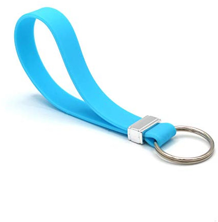 Finest-Folia Porte-clés en silicone, bleu clair, S