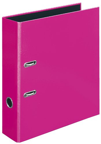 VELOFLEX 4142371 - Briefordner Velocolor, Ringordner, Ordner, DIN A4, 2-Ring-Mechanik, 285 x 318 x 75, pink