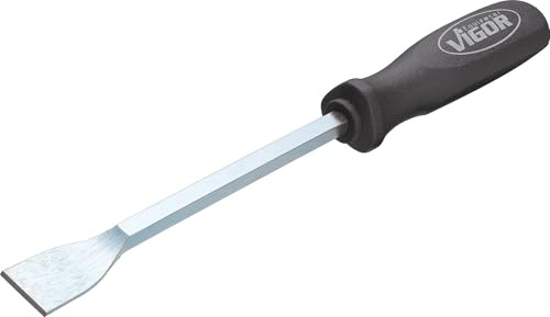 VIGOR Dichtungsschaber, lang, V1213, 22 mm, Lange Ausführung | Länge l1 150 mm, Länge l2 265 mm, 125 g, Meißelbreite 22 mm, 22 mm, Lange Ausführung, Griff aus Kunststoff, Maße: 265 mm