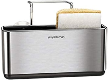 simplehuman KT1134 schmaler Waschbecken Caddy, Spülbecken Organizer, Spülorganizer Küche, gebürsteter Stahl, 5 Jahre Garantie