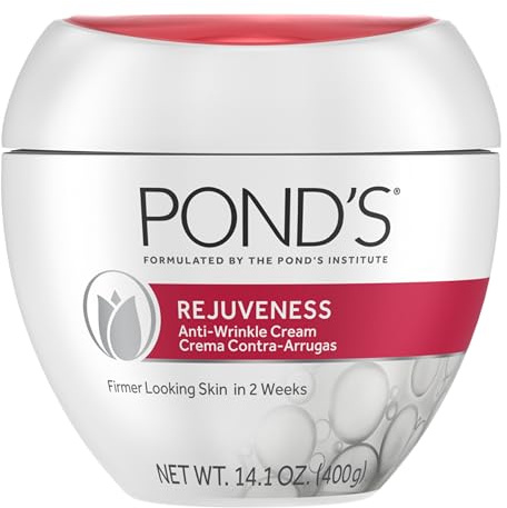 POND’S Rejuveness Face Cream – Anti-Aging Face Moisturizer with AHA’s, Vitamin E & Collagen – Daily Wrinkle Cream for Women – Hydrating Collagen Face Cream – Dermatologist Tested, 14.1 oz